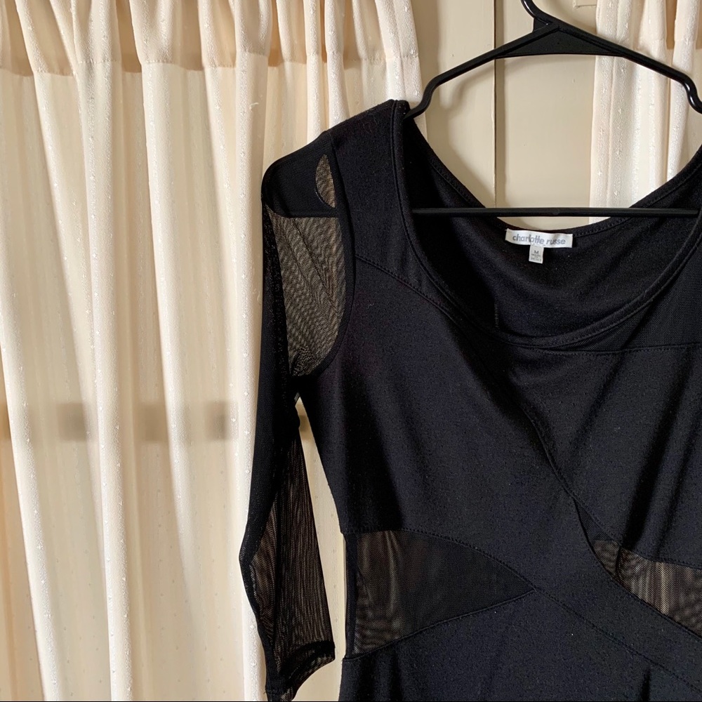 | charlotte russe | slim fitting black dress